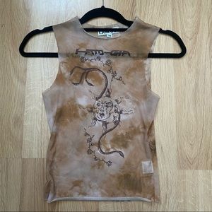 I.AM.GIA Crescent Mesh Top